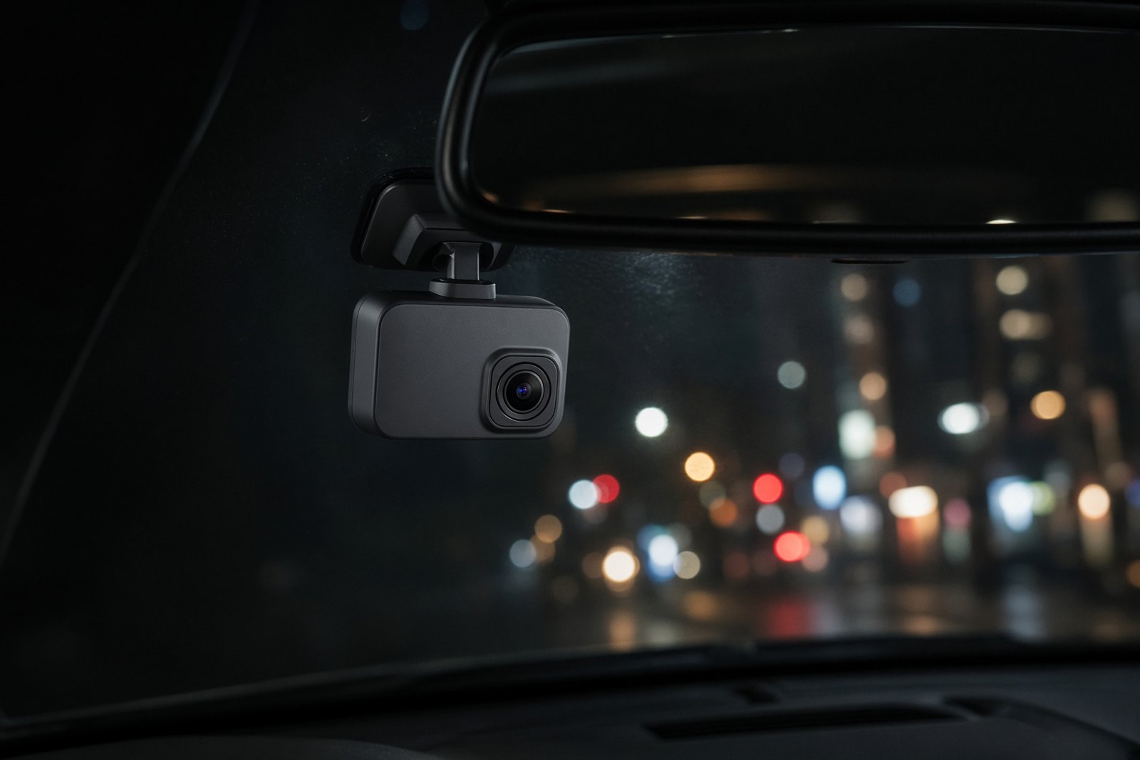 Wireless dash camera, no visible wires